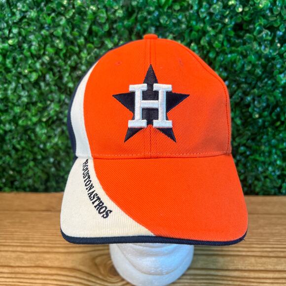 Houston Astros MLB Hat Cap Adjustable Orange Blue White Cooperstown Collection - Picture 1 of 7